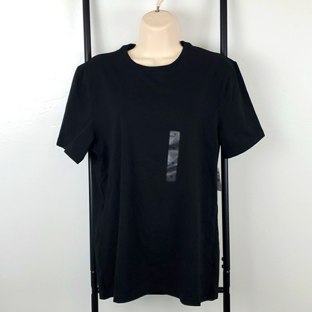 Express t-shirt top black slim stretch women size M New